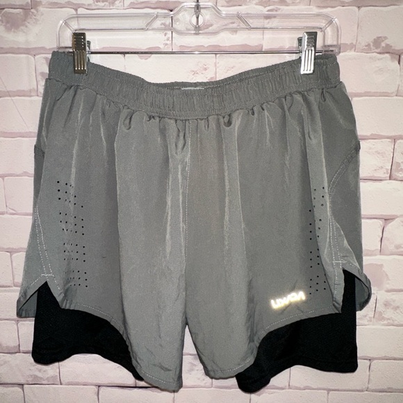 Lixada Women's Lined Gray Running Shorts Size XXL Gym Running Active Shorts - Picture 8 of 8